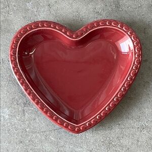 Longaberger Pottery Heart Plate